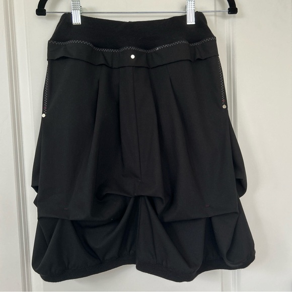 Funky TRICOTTO size S Draped High Low Hem Mini Bubble Skirt - Picture 2 of 8